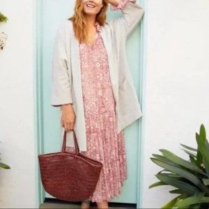 Anthropologie Donni Gray Striped Cardigan